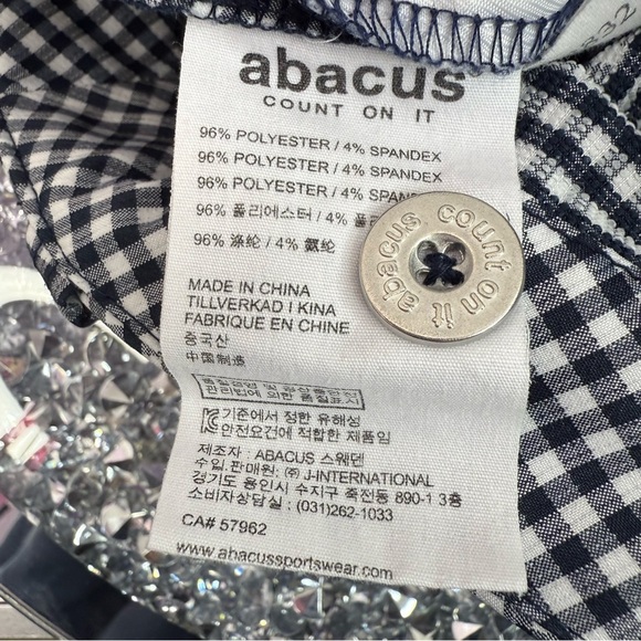 abacus capri pants plaid gingham picnic Black & White Gingham Pants peddle push - Picture 13 of 15